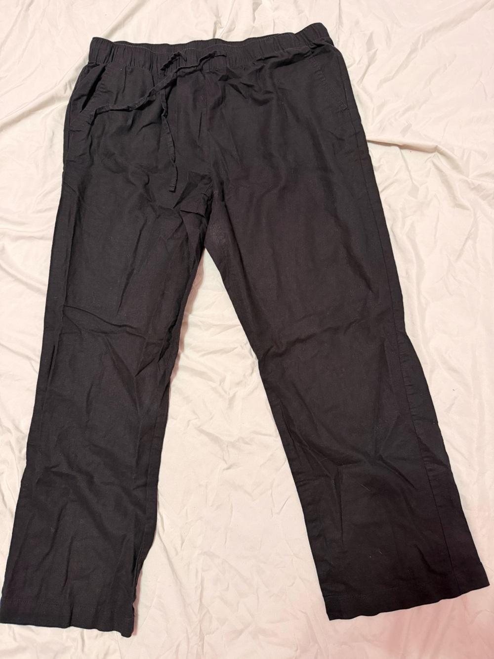Women's Black Drawstring Chino Pants size 12